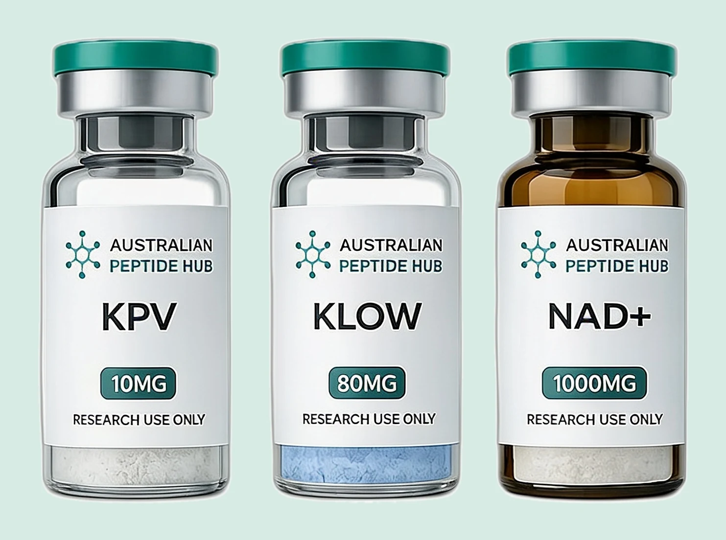Australian Peptide Hub research vial and box